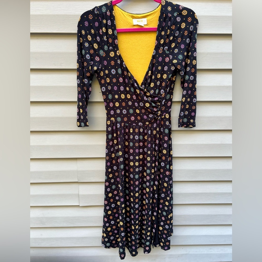 Maeve Anthropologie size S crosswrap front stretch dress